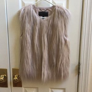 BCBG Max Azria faux fur vest